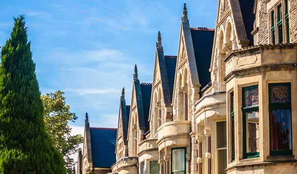 A terrace of elegant houses