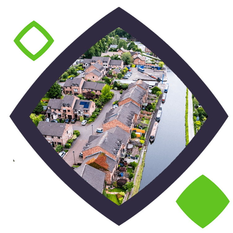 Modern urban waterway