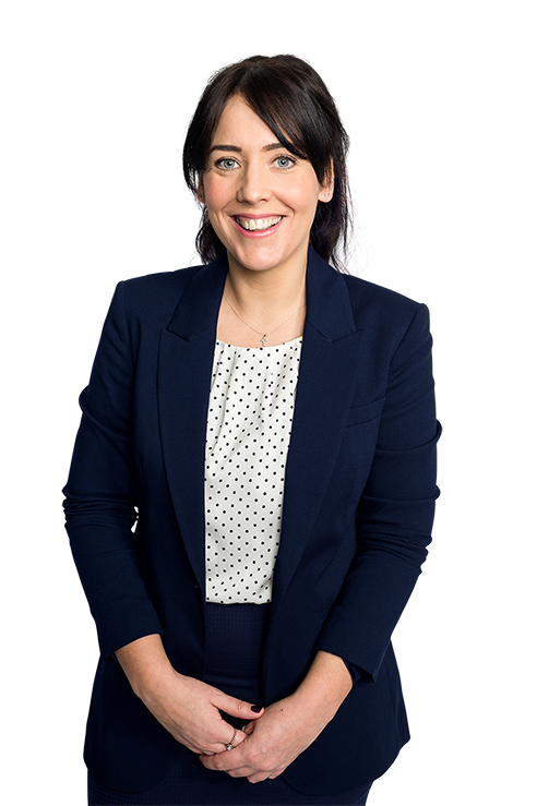 woman in navy jacket