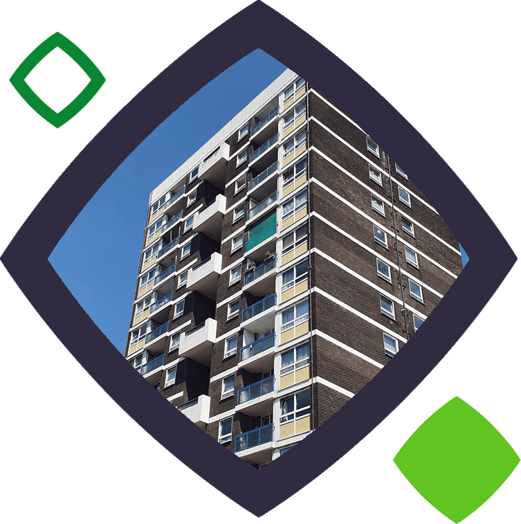 High rise flat block in squircle