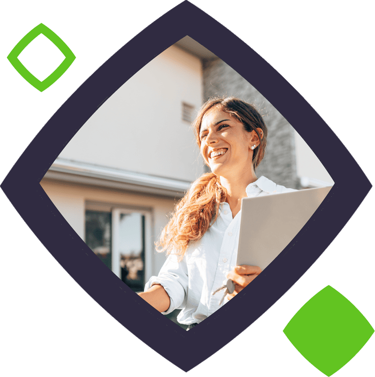 Woman holding keys